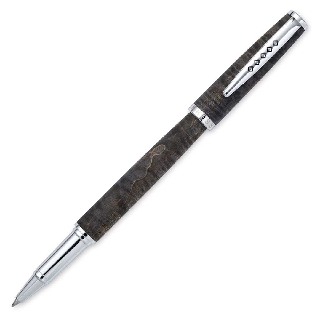 Open in modal - Tom Hessin Edinburgh Collection Rollerball Pen - Stockbridge Stone, cap off