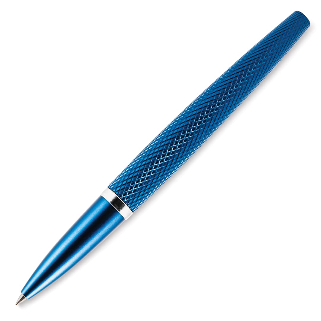 Open in modal - Diplomat Viper Rollerball Pen - Blue Guilloche