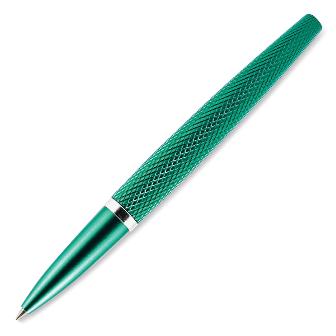 Open in modal - Diplomat Viper Rollerball Pen - Green Guilloche