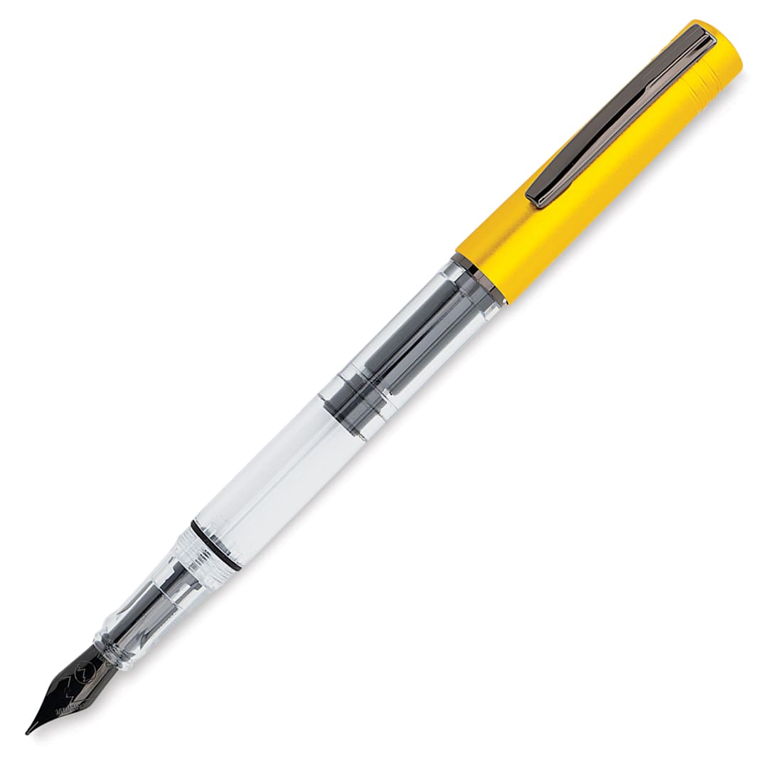 Open in modal - Monteverde MP1 Fountain Pen - Honey Yellow, Fine Nib (image may show different size nib)