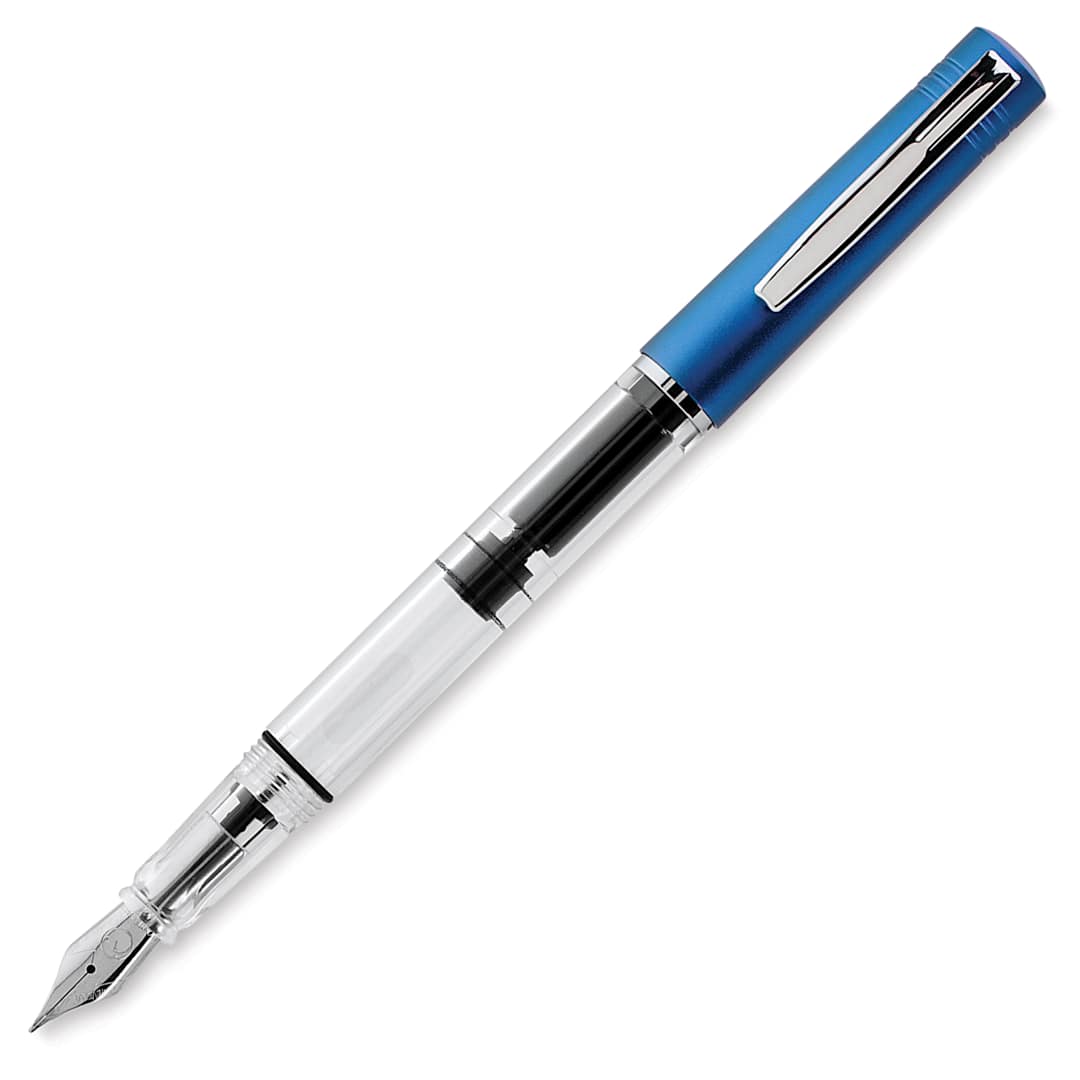 Open in modal - Monteverde MP1 Fountain Pen - Bright Blue, Extra Fine Nib (image may show a different size nib)