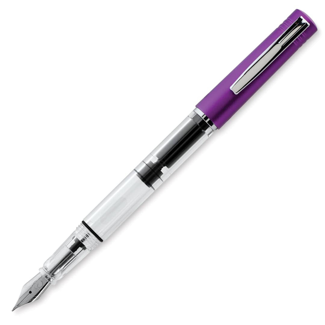 Open in modal - Monteverde MP1 Stub Fountain Pen - Purple Frost (image may reflect a different nib)