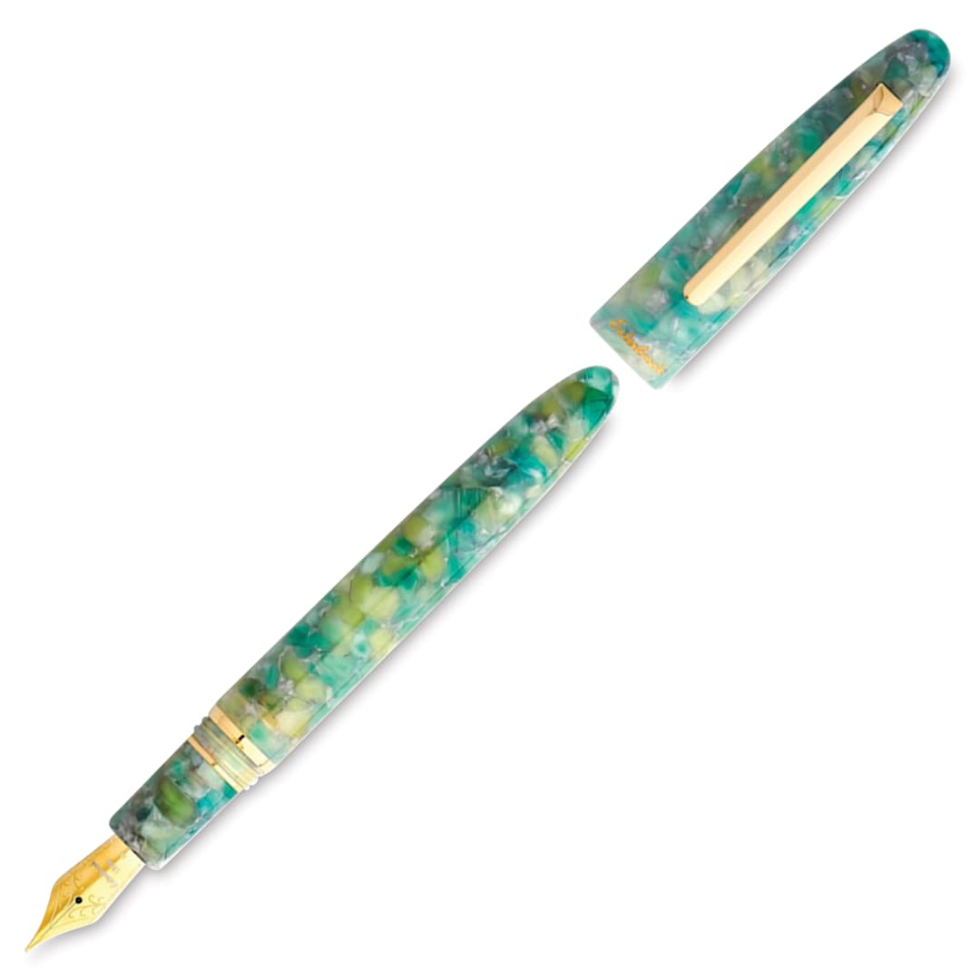 Open in modal - Esterbrook Estie Fountain Pen - Sea Glass, Fine Nib, uncapped (image may show a different size nib)