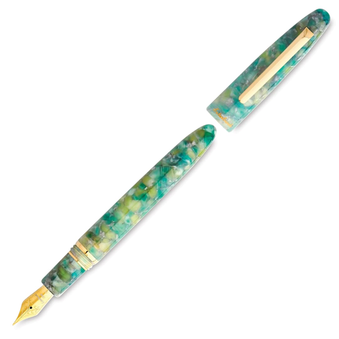 Open in modal - Esterbrook Estie Fountain Pen - Sea Glass, Medium Nib, uncapped (image may show a different size nib)