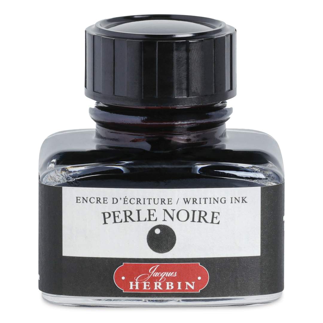 Open in modal - Herbin La Perle des Encres The Jewel of Inks Fountain Pen Ink - Perle Noire (Black Pearl), 30 ml