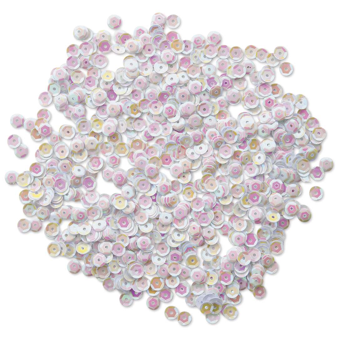 Open in modal - Cousin DIY Cupped Sequins - White Iridescent, 5 mm