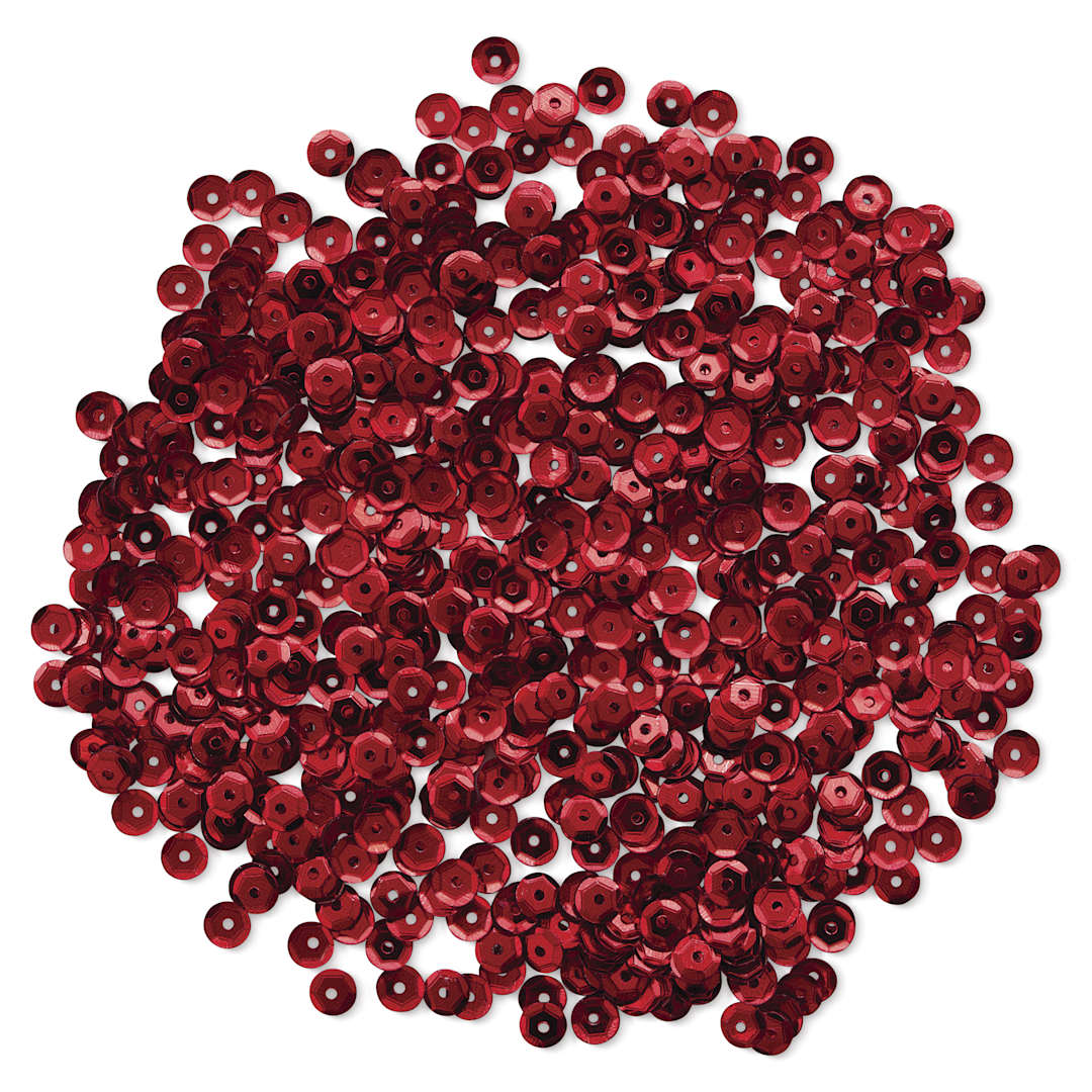 Open in modal - Cousin DIY Cupped Sequins - Red, 5 mm