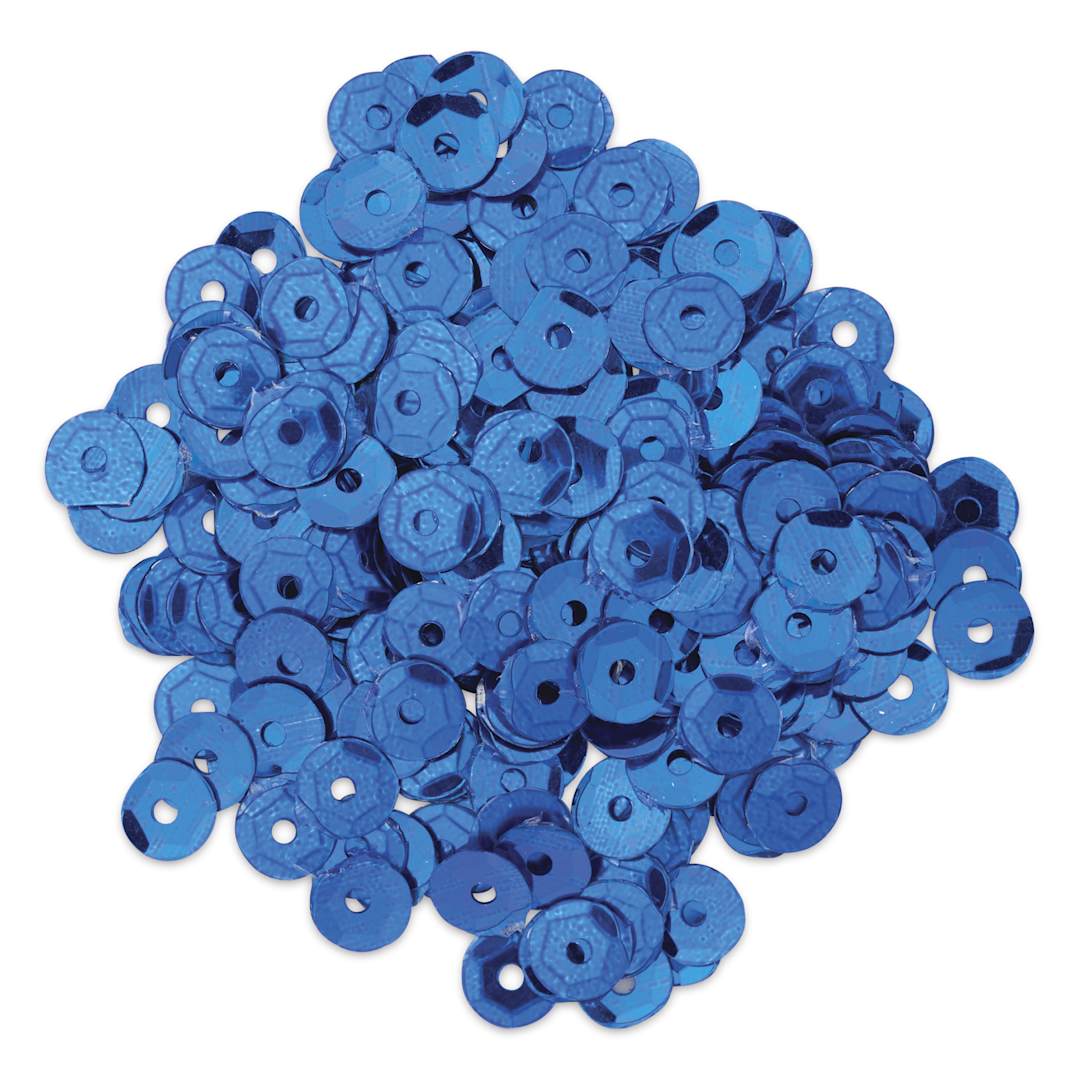 Open in modal - Cousin DIY Cupped Sequins - Pkg of 800, Royal Blue, 5 mm