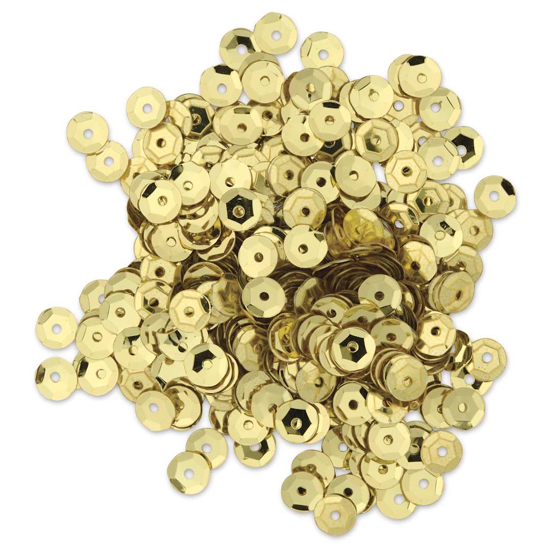 Open in modal - Cousin DIY Cupped Sequins - Pkg of 800, Gold, 5 mm