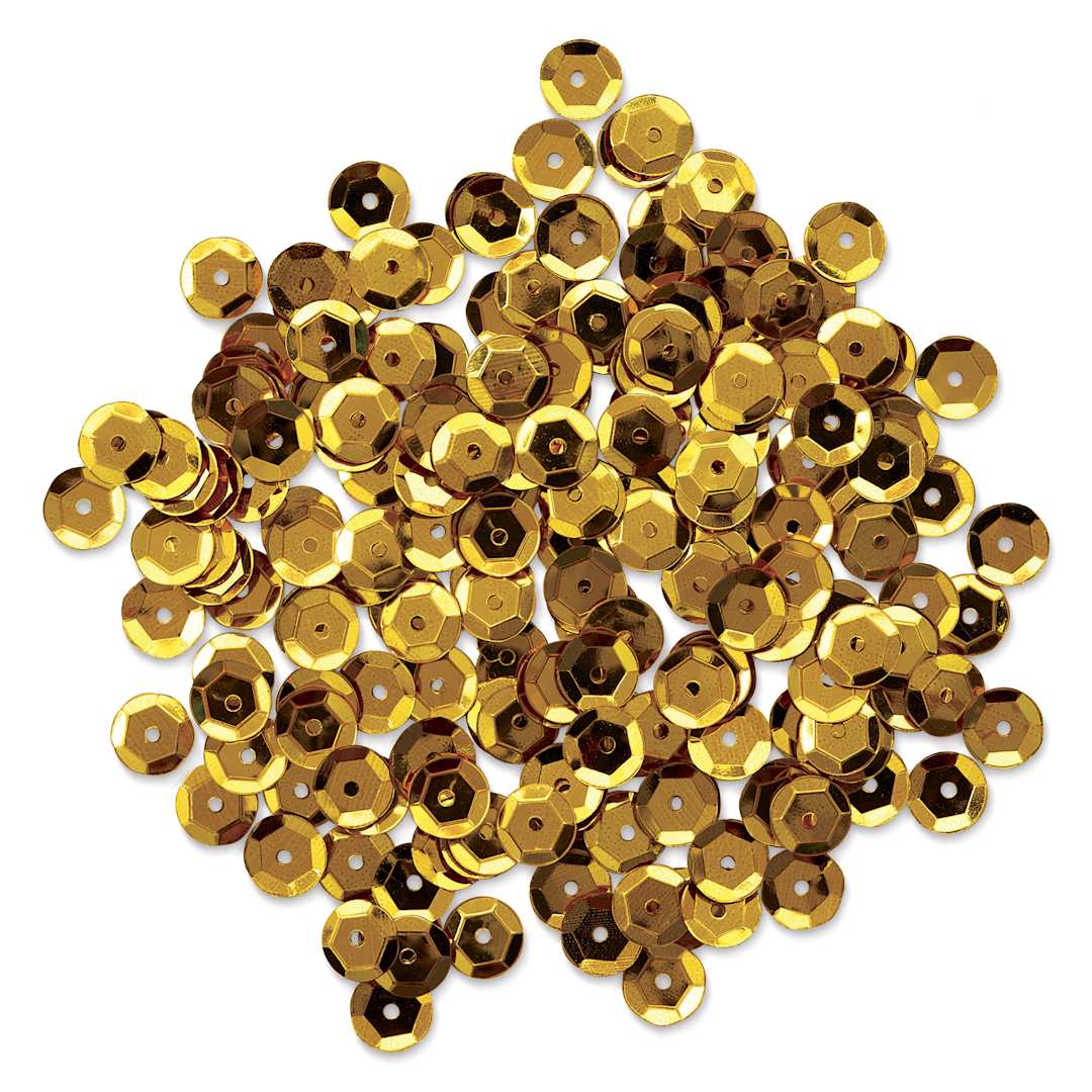 Open in modal - Cousin DIY Cupped Sequins - Gold, 8 mm
