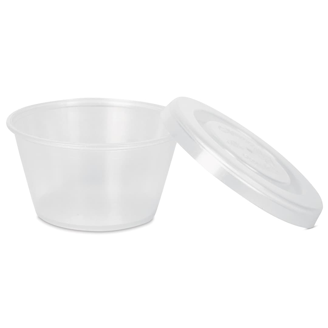 Open in modal - Cousin Cupettes Cups & Lids - Clear, 1.75 oz - with lid off