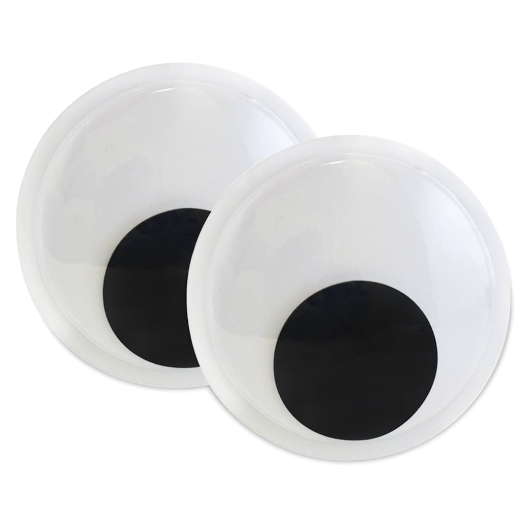 Open in modal - Krafty Kids Googly Eyes - Pkg of 2, Black, 150mm, Biggie Eyes out of packaging