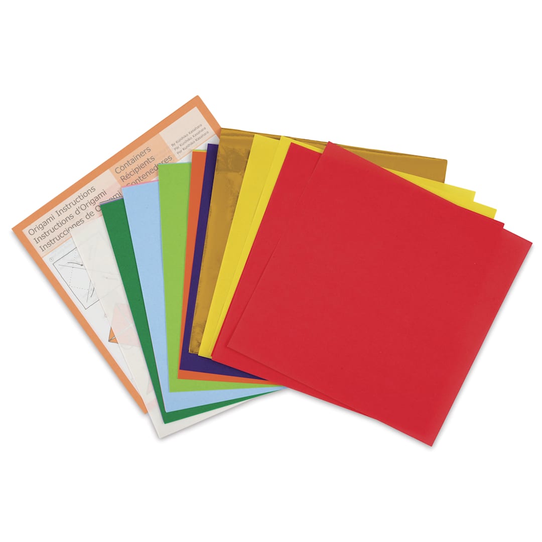 Open in modal - Aitoh Box and Envelope Origami Kit, kit contents