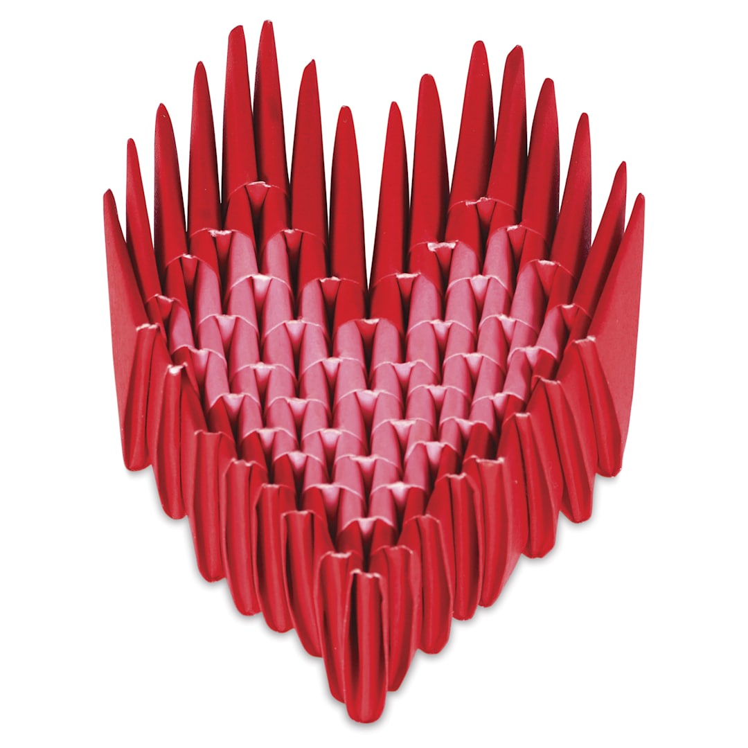 Open in modal - Aitoh Koorigami 3D Origami Kit - Heart, finished kit