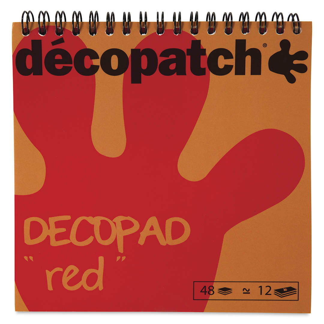 Open in modal - DecoPatch Paper DecoPad - Red, 6" x 6" - front of pad