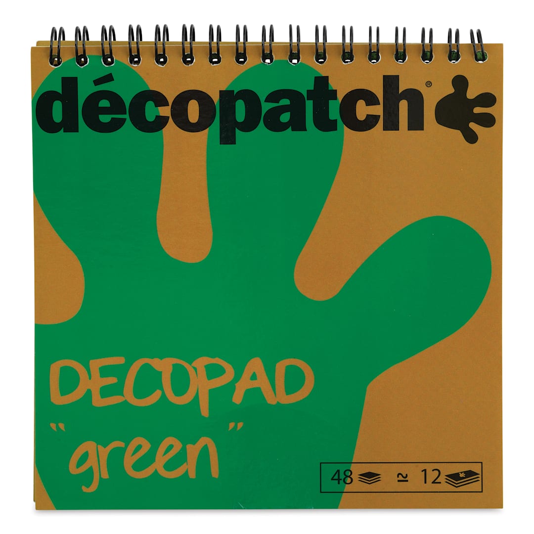 Open in modal - DecoPatch Paper DecoPad - Green, 6" x 6", front