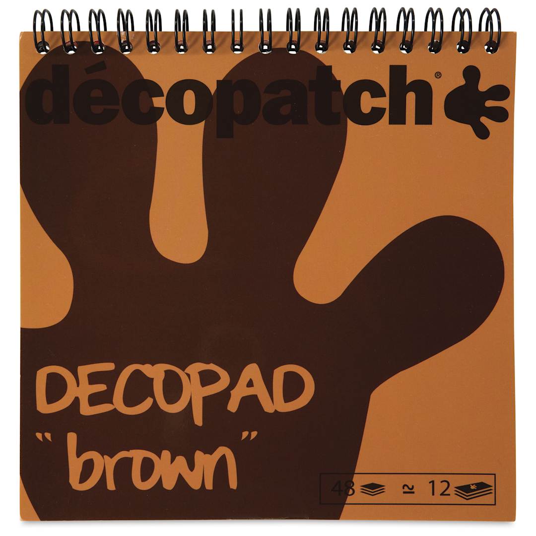 Open in modal - DecoPatch Paper DecoPad - Brown, 6" x 6" - front of pad