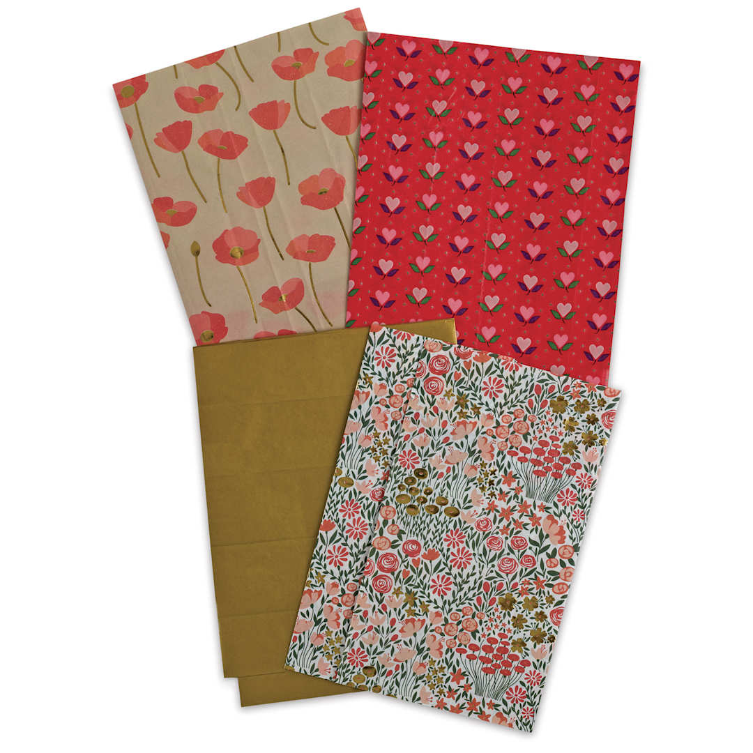 Open in modal - Decopatch Mix & Patch Paper Assortment - Set of 4, Love Is in the Meadow, 30 cm x 40 cm