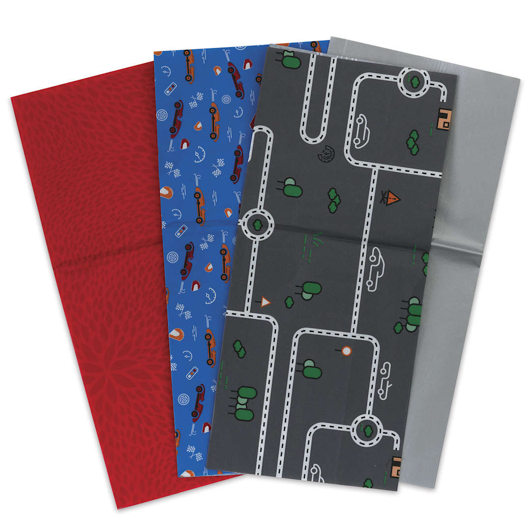 Open in modal - Decopatch Mix & Patch Paper Assortment - Set of 4, Cars, 30 cm x 40 cm