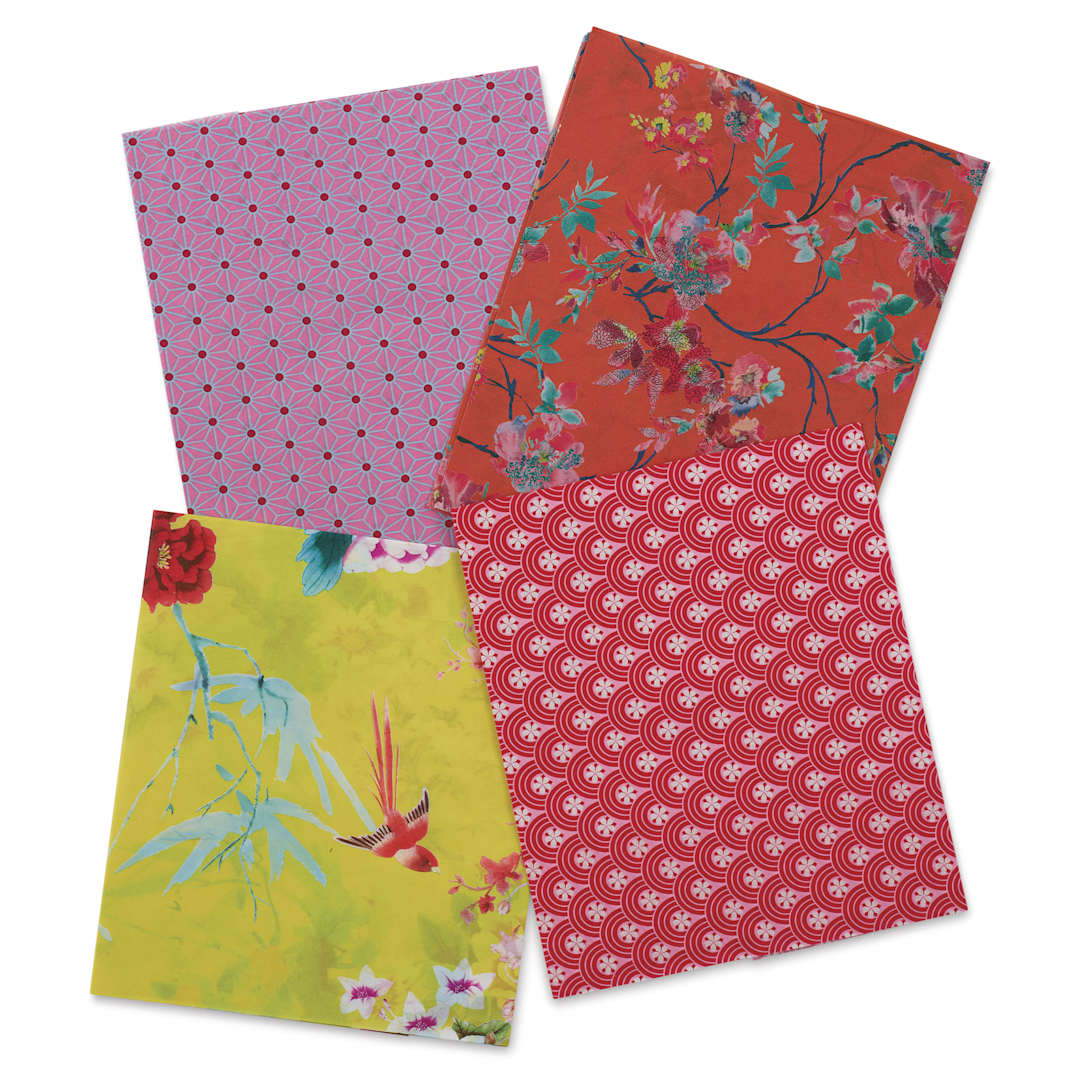 Open in modal - Decopatch Mix & Patch Paper Assortment - Set of 4, Trip to Kyoto, 30 cm x 40 cm