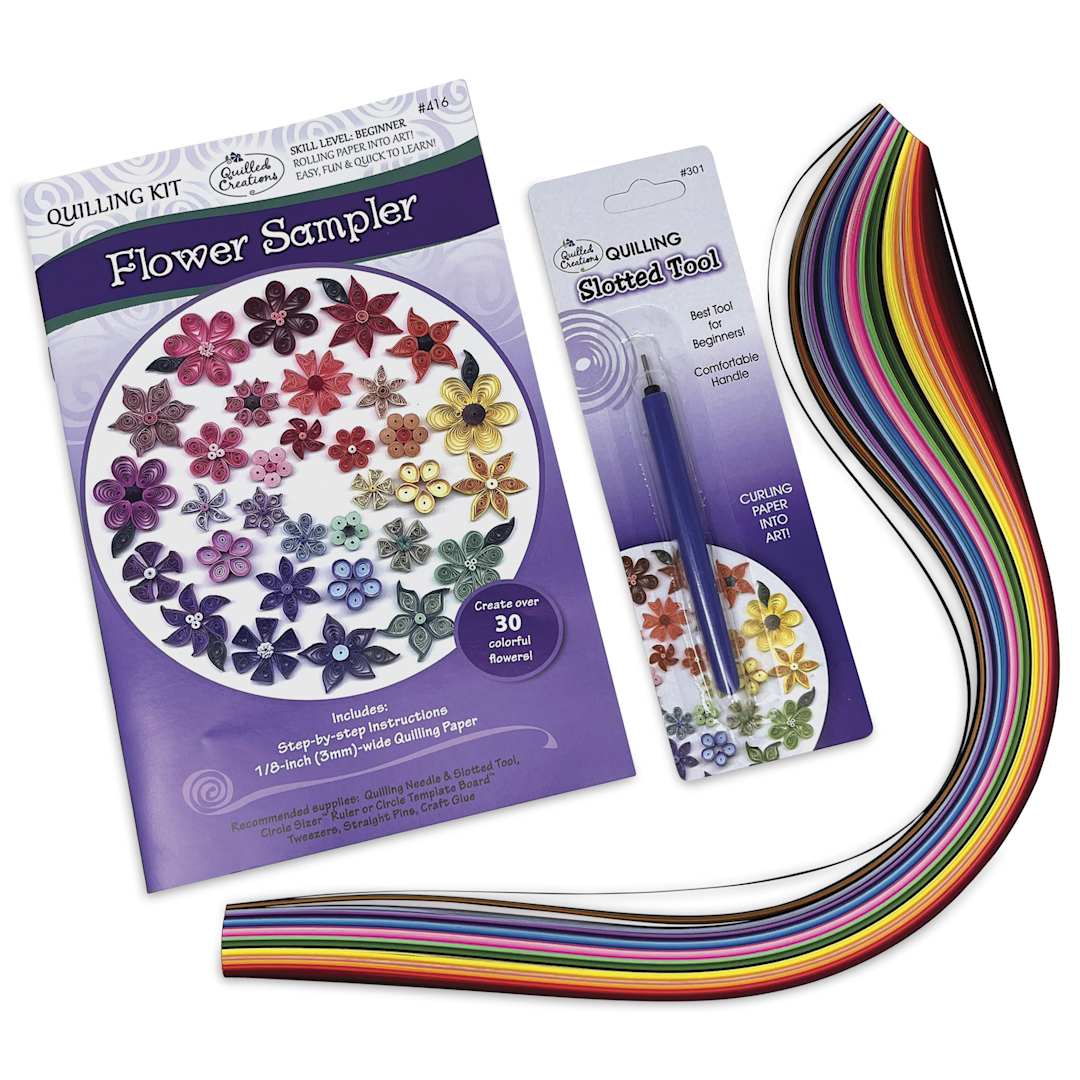 Open in modal - Quilled Creations Quilling Kit - Deluxe Flower Sampler