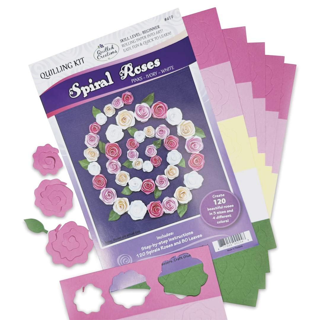 Open in modal - Quilled Creations Quilling Kit - Spiral Roses