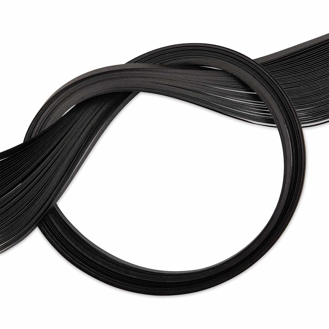 Open in modal - Quilled Creations Premium Quilling Paper - Pkg of 50, Black, 1/8"