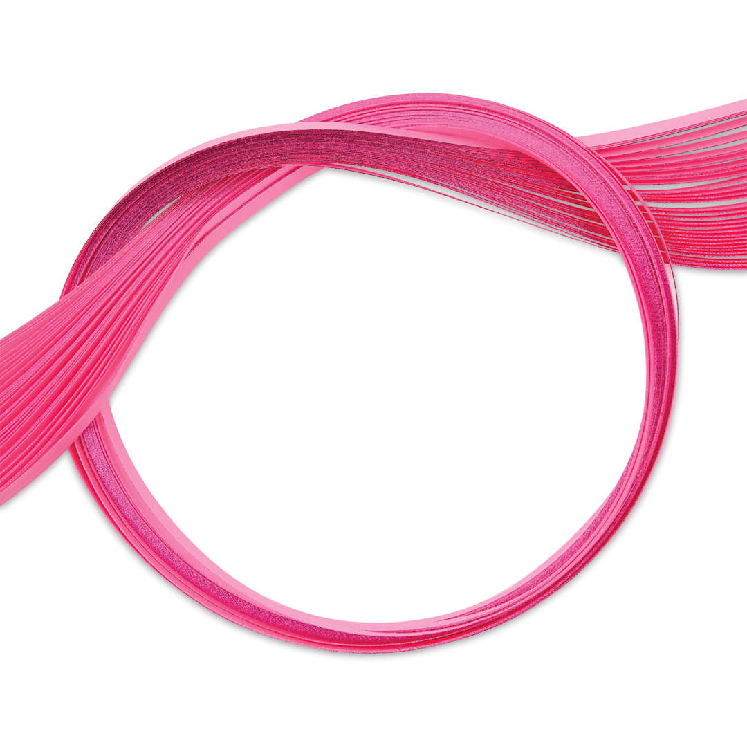 Open in modal - Quilled Creations Colored Edge Gilded Quilling Paper - Pink, 1/8"