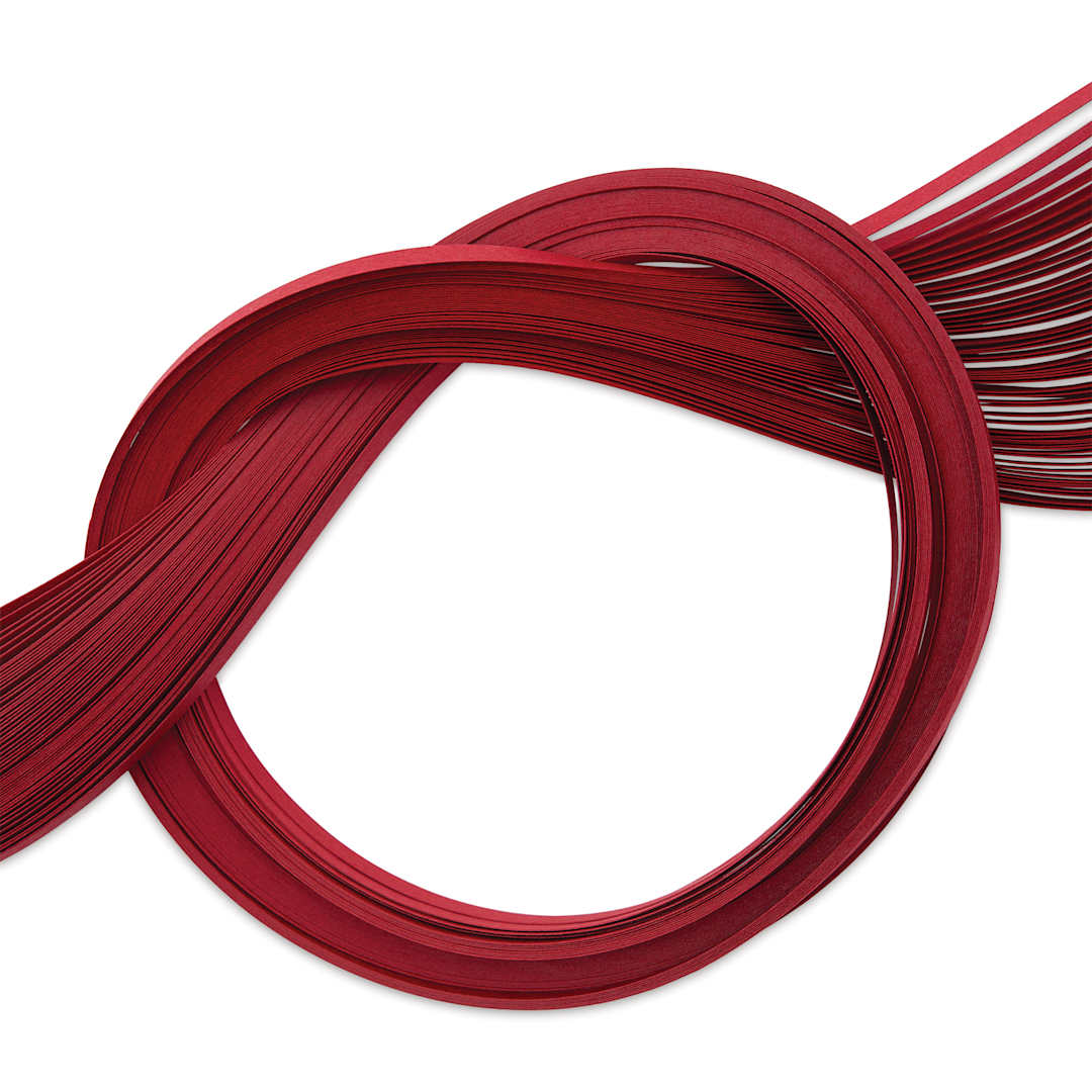 Open in modal - Quilled Creations Premium Quilling Paper - Pkg of 50, Crimson, 1/8"