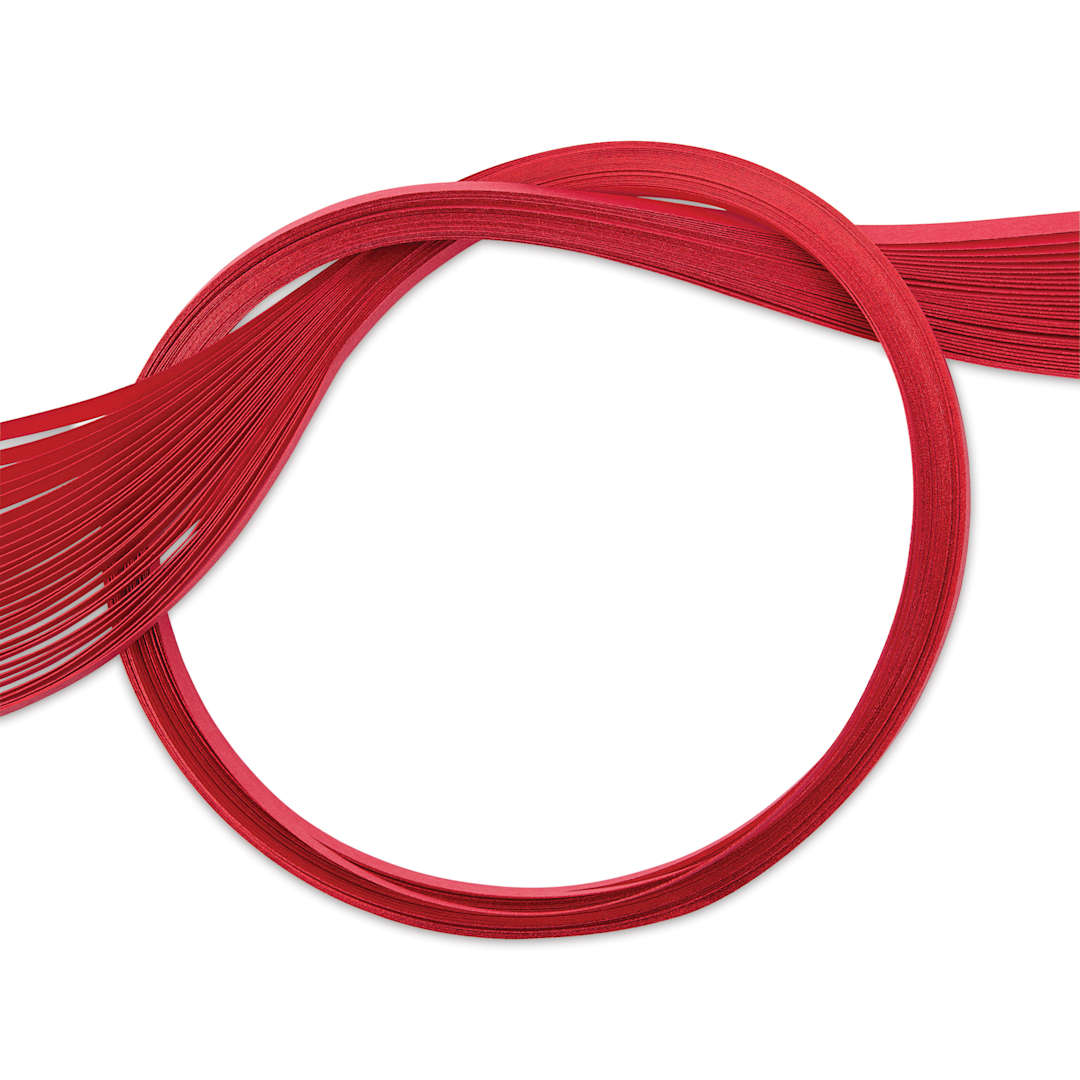 Open in modal - Quilled Creations Colored Edge Gilded Quilling Paper - Red, 1/8"