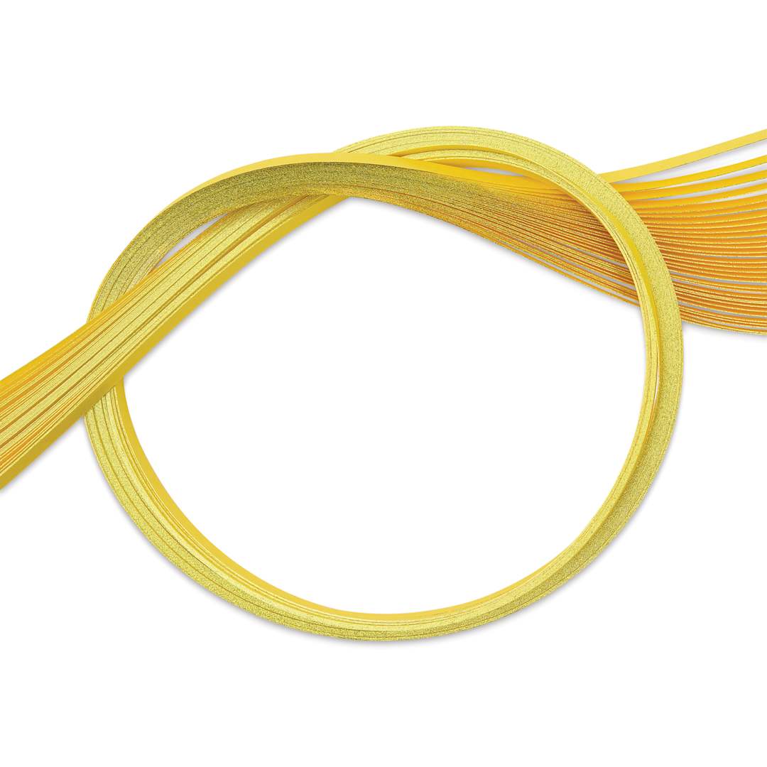 Open in modal - Quilled Creations Colored Edge Gilded Quilling Paper - Yellow, 1/8"