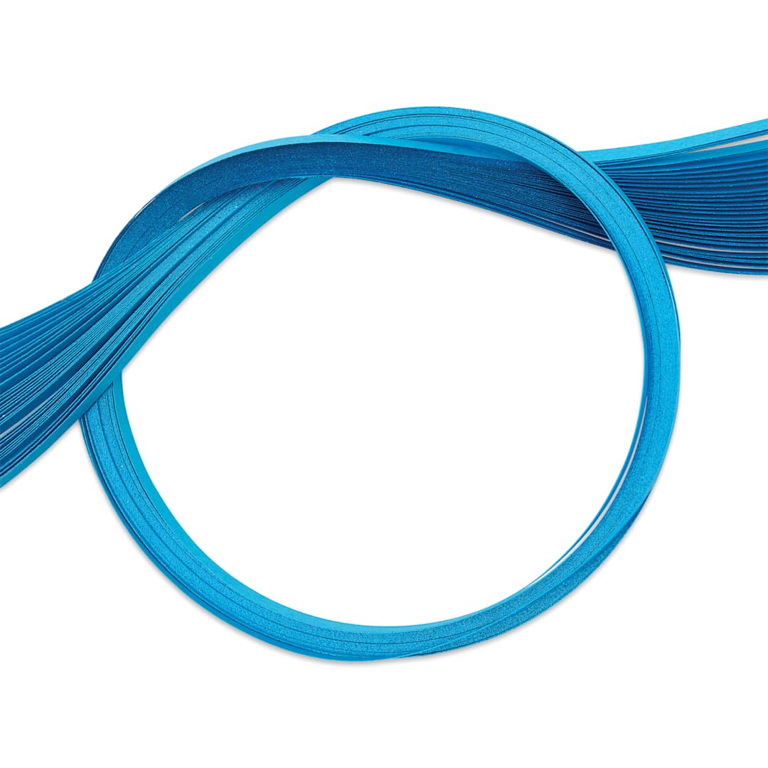 Open in modal - Quilled Creations Colored Edge Gilded Quilling Paper - Blue, 1/8"