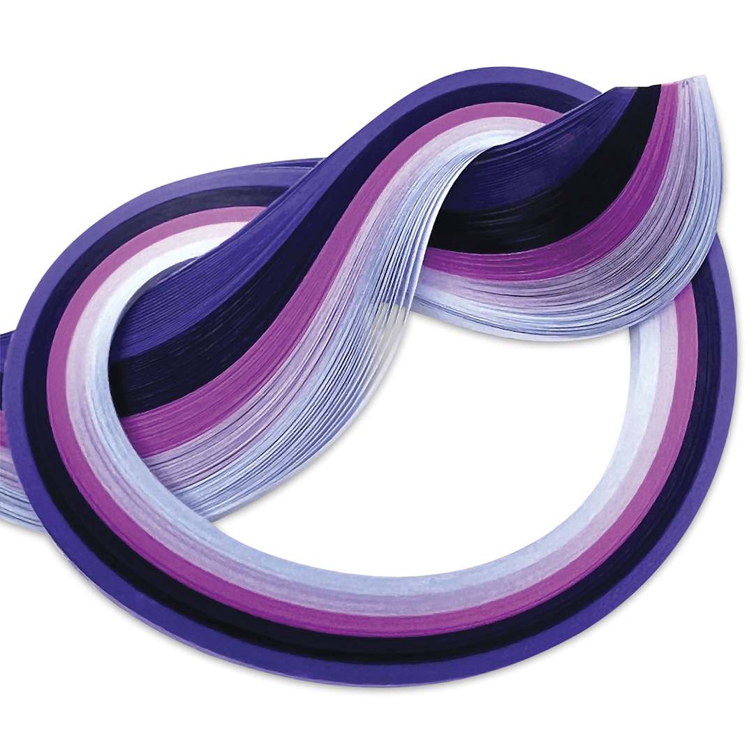Open in modal - Quilled Creations Mixed Quilling Papers - Purple Shades, Pkg of 100