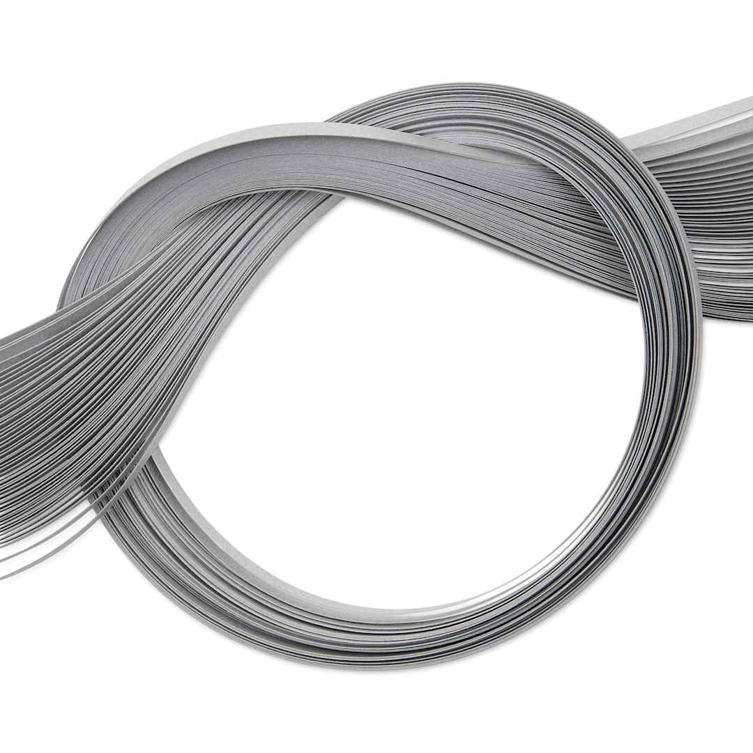 Open in modal - Quilled Creations Metallic Quilling Paper - Pkg of 50, Silver, 1/8"