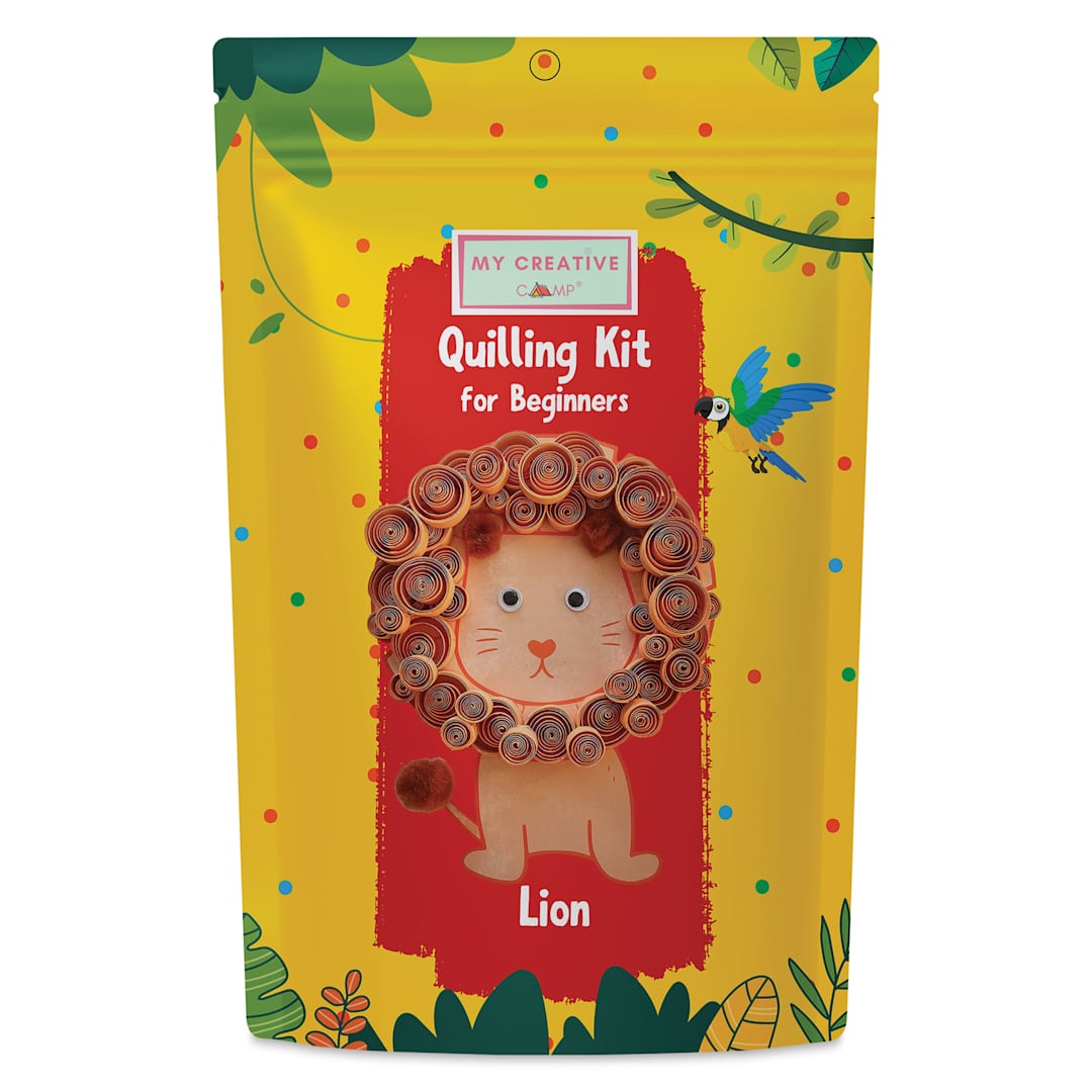 Open in modal - My Creative Camp Beginner Quilling Craft Kit - Lion front of packaging