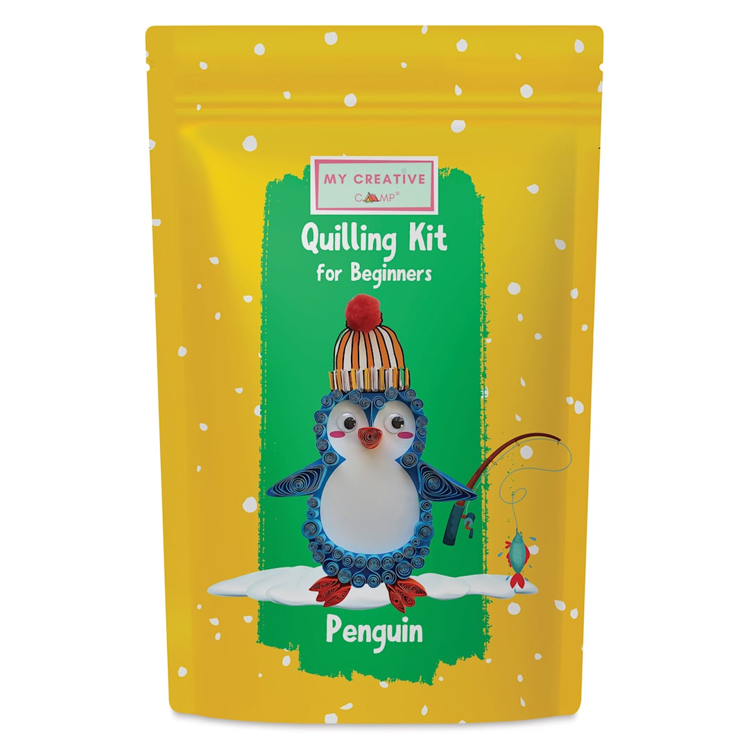 Open in modal - My Creative Camp Beginner Quilling Craft Kit - Penguin front of packaging