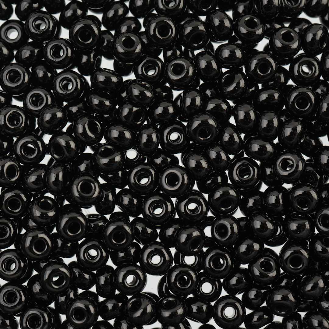 Open in modal - John Bead 6/0 Czech Glass Seed Beads - Black
