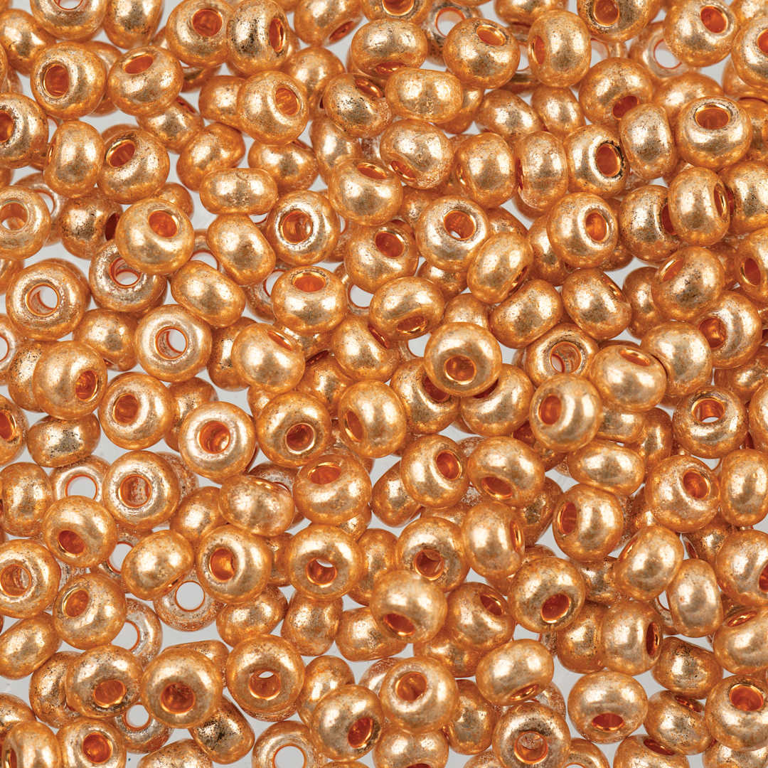 Open in modal - John Bead 6/0 Czech Glass Seed Beads - Metallic Gold