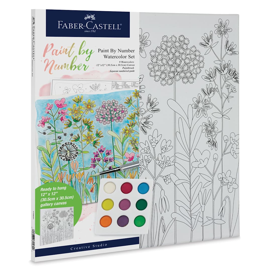 Open in modal - Faber-Castell Creative Studio Watercolor Paint By Numbers Set - Farm House (In packaging)