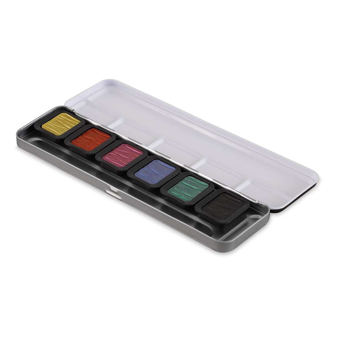 Open in modal - Finetec Premium Watercolor Pans Set - High Chroma, Set of 6