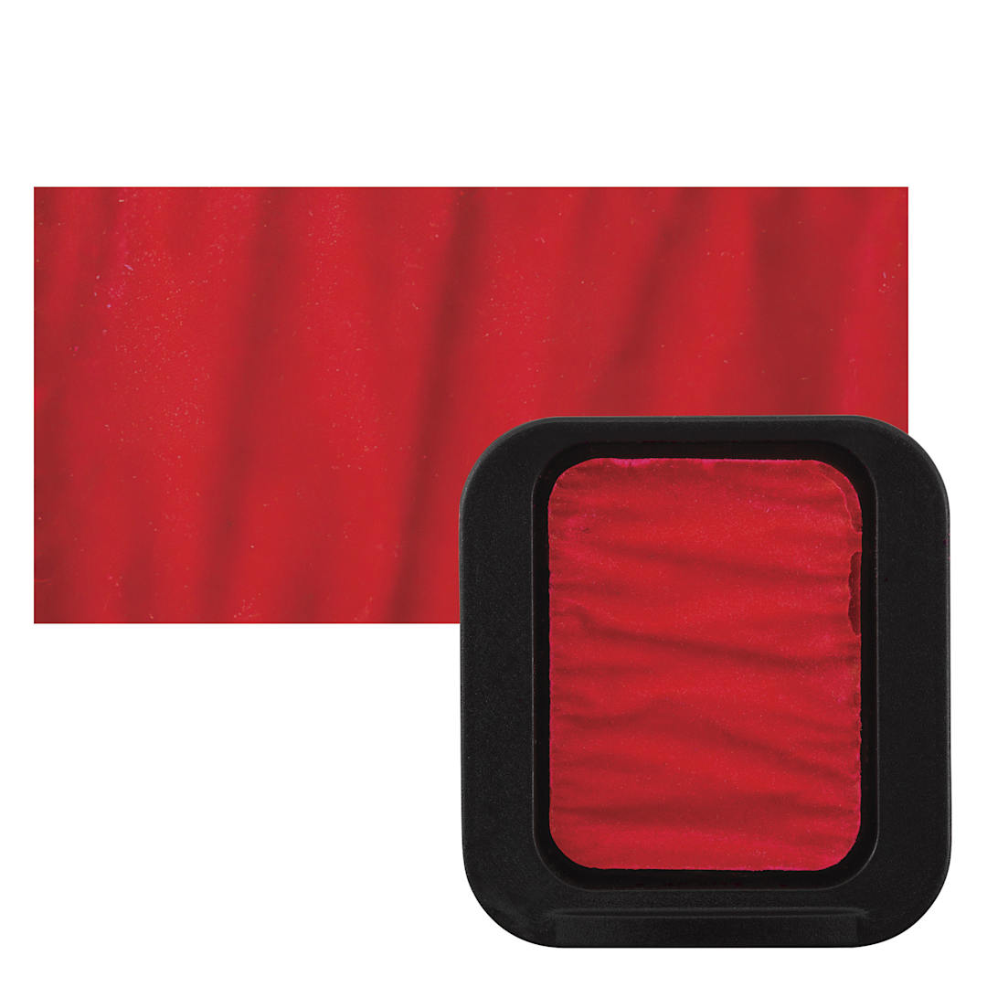 Open in modal - Finetec Premium Watercolor Pan - Neon Magenta pan and swatch