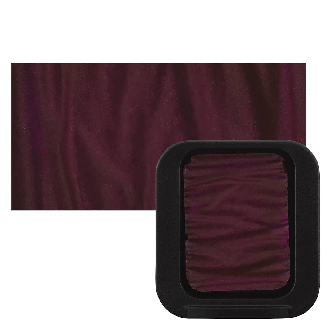 Open in modal - Finetec Premium Watercolor Pan - Neon Purple pan and swatch