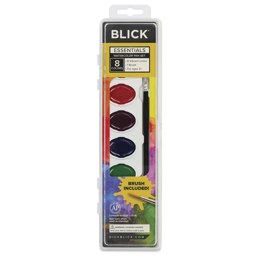 Open in modal - Blick Essentials Watercolor Pan Set - Set of 8, Assorted