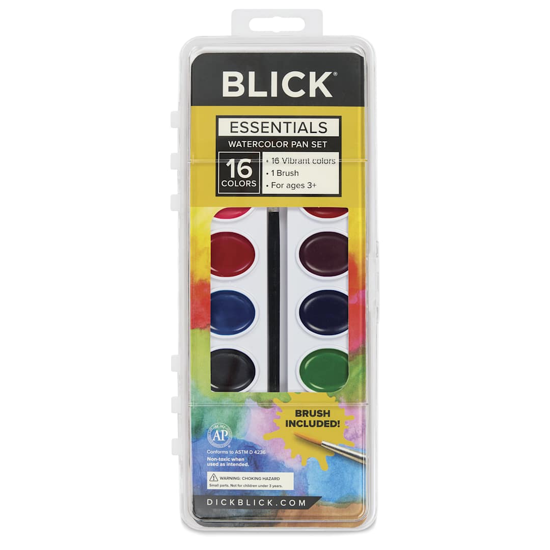 Open in modal - Blick Essentials Watercolor Pan Set - Set of 16, Assorted