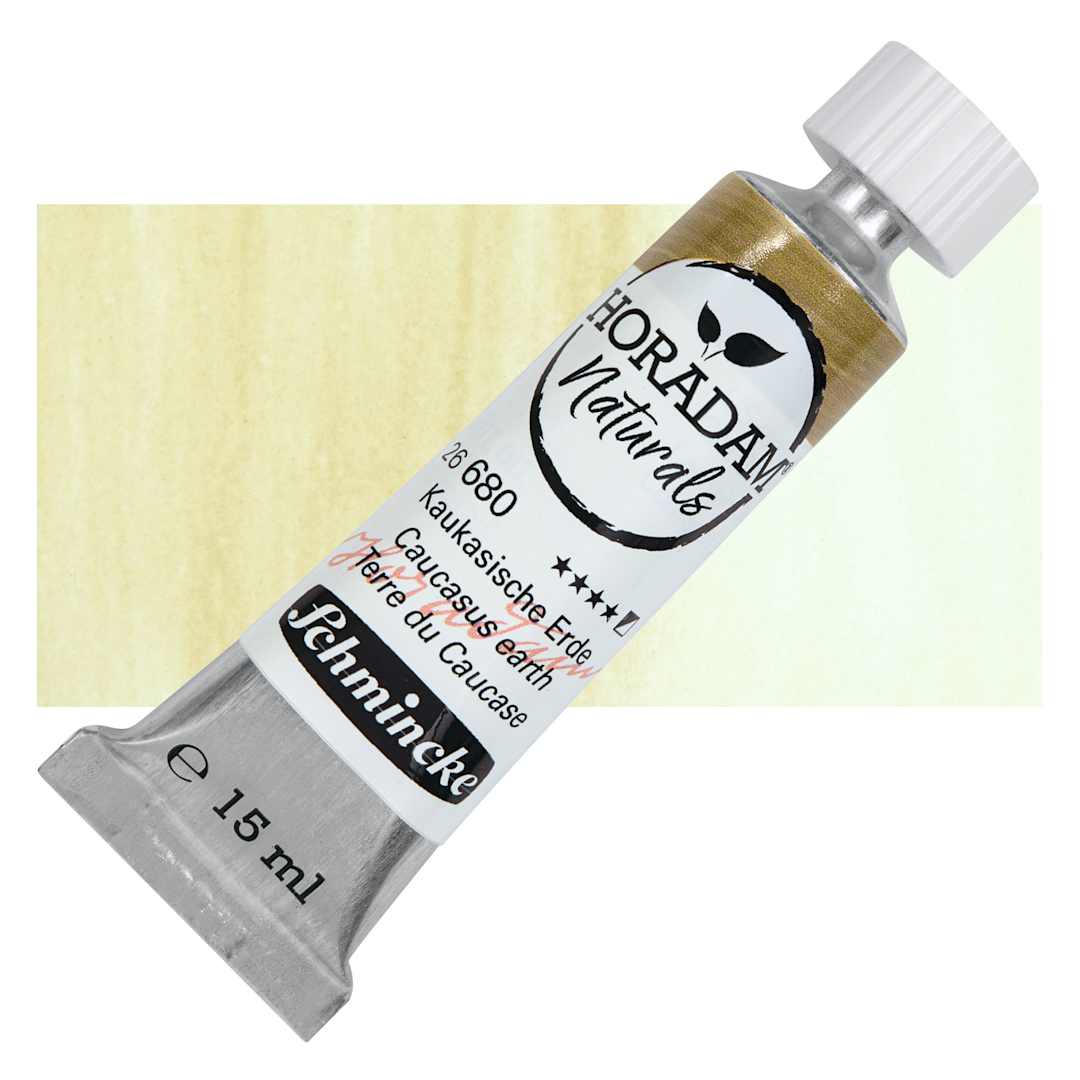 Open in modal - Schmincke Horadam Naturals Watercolor - Caucasus Earth, 15 ml Tube with swatch