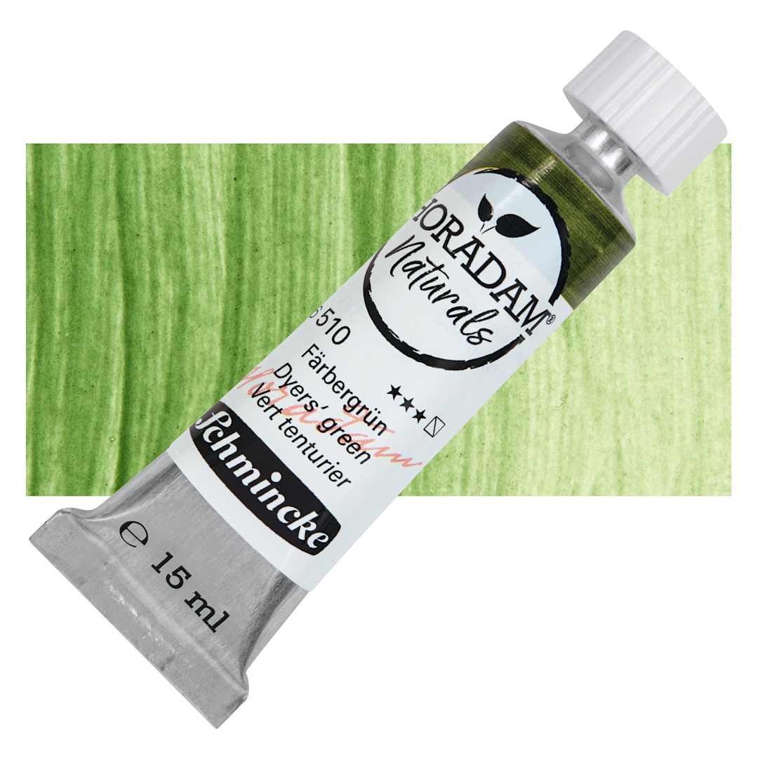 Open in modal - Schmincke Horadam Naturals Watercolor - Dyers' Green, 15 ml Tube with swatch