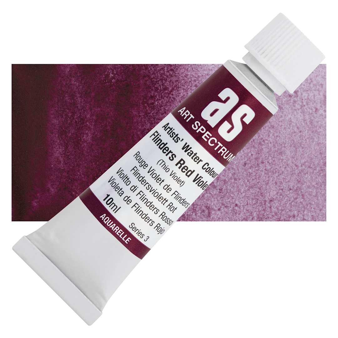 Open in modal - Art Spectrum Artists’ Watercolor Tube - Flinders Red Violet, 10 ml tube and swatch
