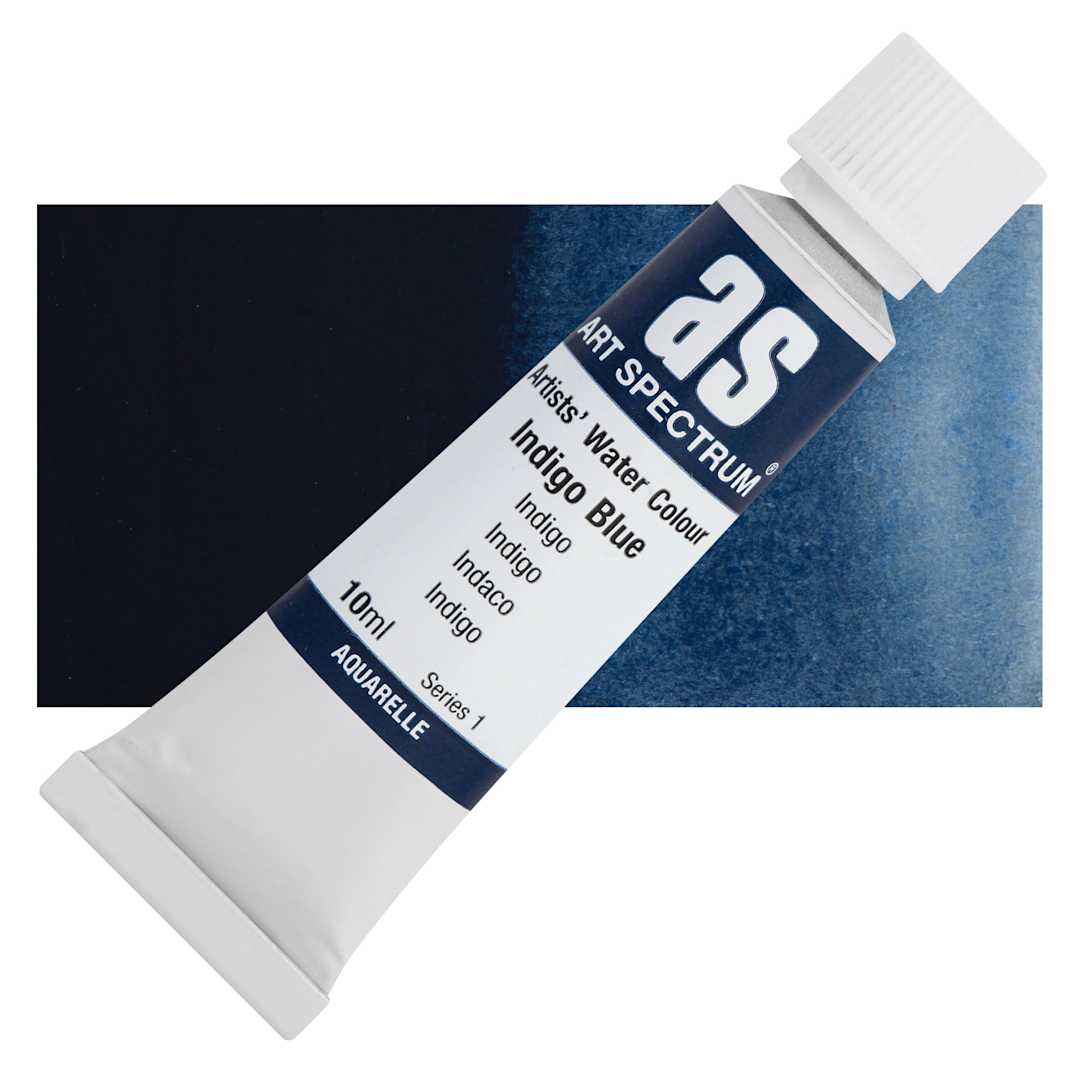 Open in modal - Art Spectrum Artists’ Watercolor Tube - Indigo Blue, 10 ml tube and swatch