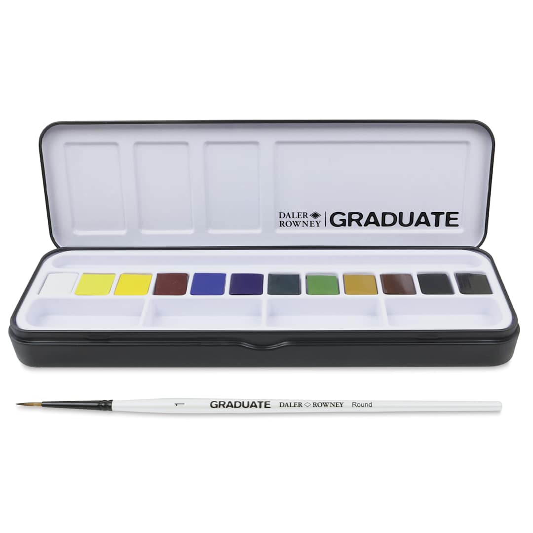 Open in modal - Daler-Rowney Graduate Watercolor Half Pans - Set of 12