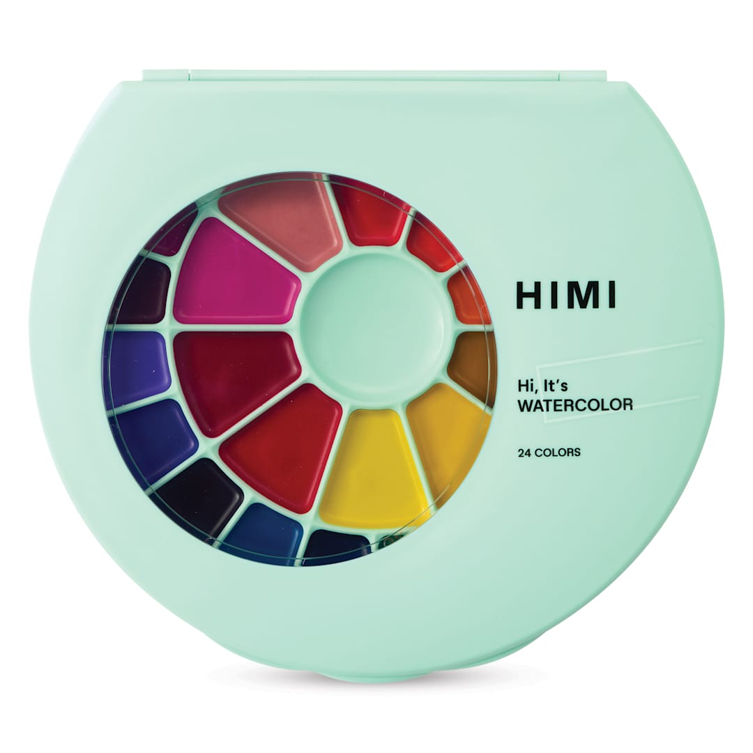 Open in modal - Himi Semi-Moist Watercolor Paint Pan - Set of 24, Assorted Colors